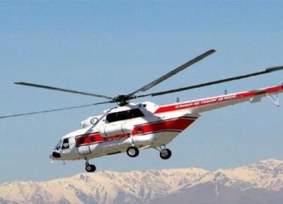 بالگرد هلال احمر به ارتفاعات تهران اعزام شد، نجات کوهنورد تهرانی به وسیله امدادگران
