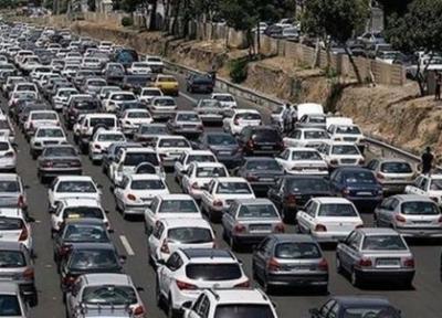 ترافیک سنگین در آزادراه قزوین، کرج، تهران